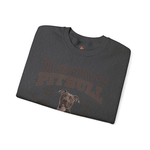 Lustiges Sweatshirt Anatomy of A Pitbull Pitbull Haustierliebhaber Dogdad Dogmom Geschenk - Bild 12 von 33