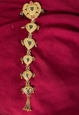 lot 3 gold choti bridal bollywood ethnic hair jewelry belly dance costume 10"
