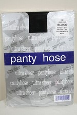 Lot of 3 Ultra Sheer Black Pantyhose Fits 5 -5 9 100-160 Lbc 100 Nylon