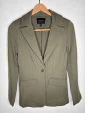 Banana Republic Factory Olive Green Long And Lean Ponte Blazer Jacket Size XS