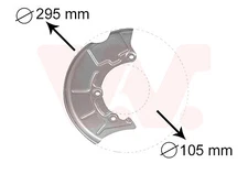 Van Wezel 5888372 splash plate, brake disc for Audi Seat Skoda VW