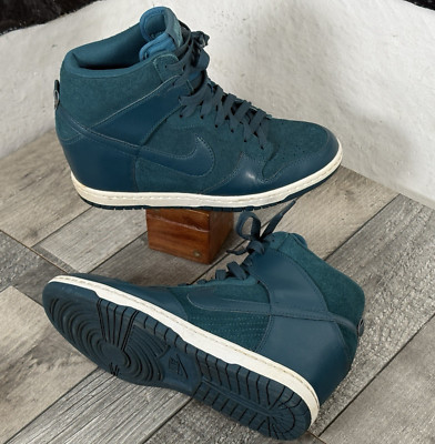 Nike Dunk Sky Hi High Dark Sea UK 5,5 Grün Türkis Hidden Wedge Retro Stiefel