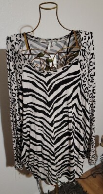 Catos Animal Print Blouse ~ Sz 26/28W ~ NWT