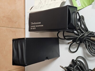 Technicsテクニクス RP-3050ビンテージ5CHマイク ミキサー 2x Vintage Microphone Technics RP-3570 + 2x 5m cable (xlr-6.3jack