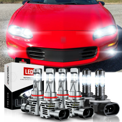 For Chevy Camaro 1998-2001 2002 Headlight Hi /Lo Beam + Fog Lights Bulbs Kit