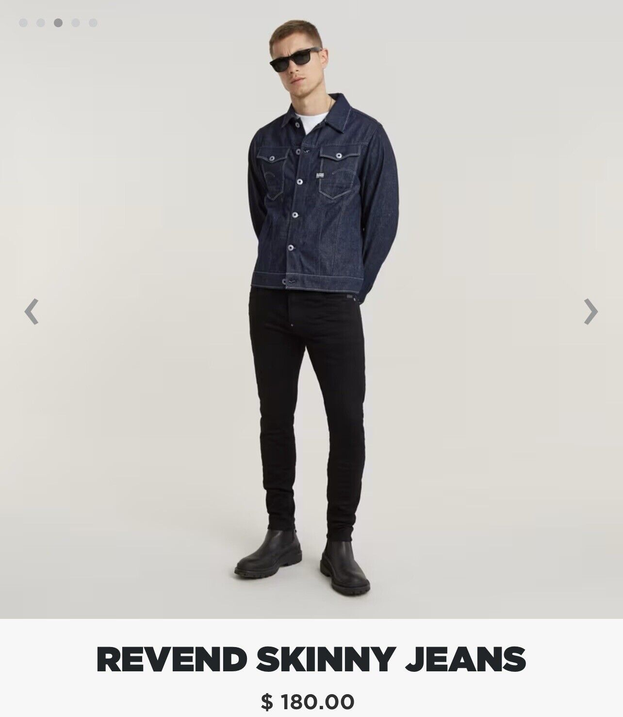 G-STAR RAW Revend Skinny Jeans, Men’s, Size 38W/36L, Black, Stretchy ...