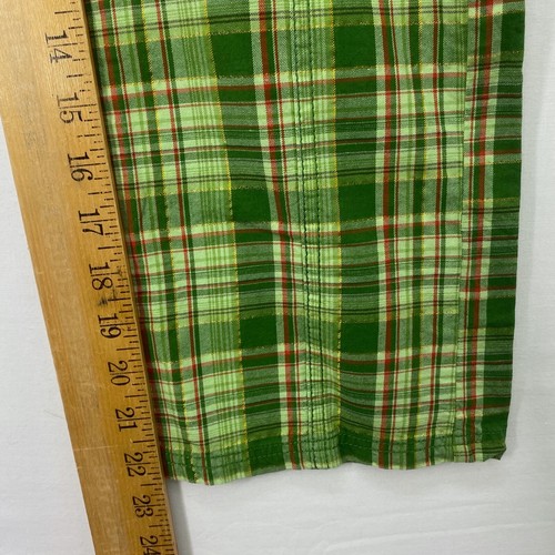 Children's Place Girls 6X 7 Cargo Pants Green Orange Gold Plaid Straight Retro - Picture 8 of 8