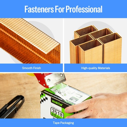 meite Carton Closing Staples 16GA 1-3/8" Crown for Cardboard Closer Packaging - Afbeelding 27 van 32