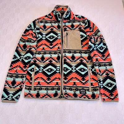 WESC Fleece Full Zip Men M Women L Jacket Aztec Geometric