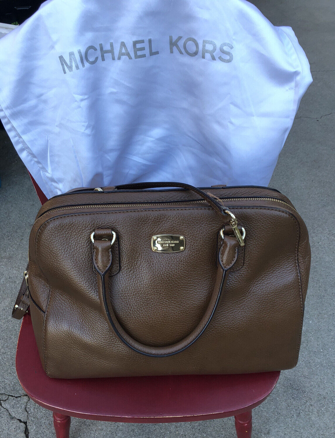 Michael Kors Sandrine Large Satchel Purse Handbag… - image 5