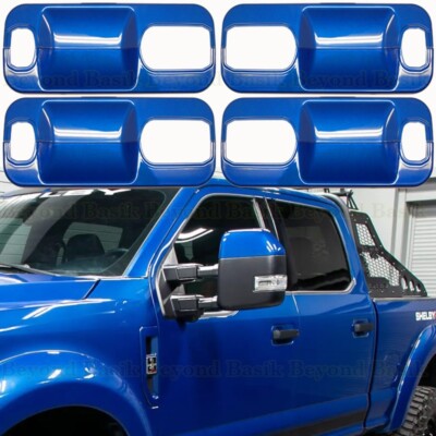 2022 Ford F250 F350 Crew Cab Door Handle Bowl COVERS Back Plate B3 ATLAS BLUE