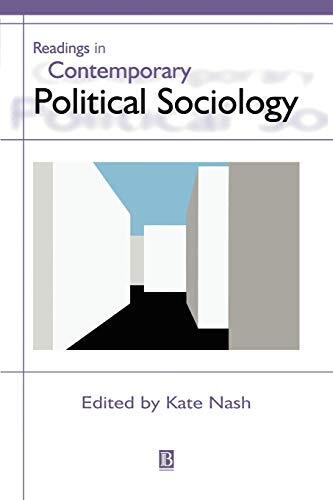 Readings In Contemporary political Soc, Nash 9780631213642 Fast Free Shi PB^+