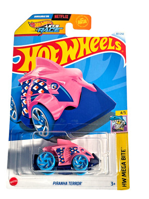 Hot Wheels 2024 Mainline M Case HW Mega Bite Piranha Terror Pink HW Lets Race