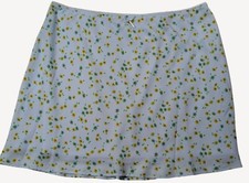 Wild Fable Light Blue Floral Print A-Line Skirt Womens Size L