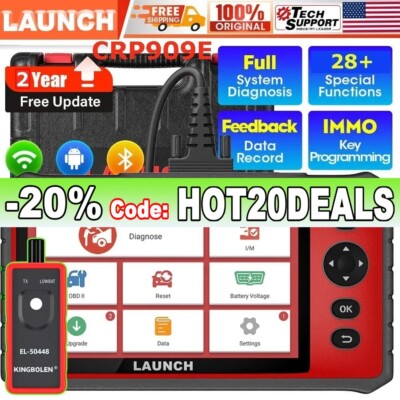 2026 LAUNCH CRP909E PRO Elite Car OBD2 Scanner Diagnostic Tool Key Coding TPMS