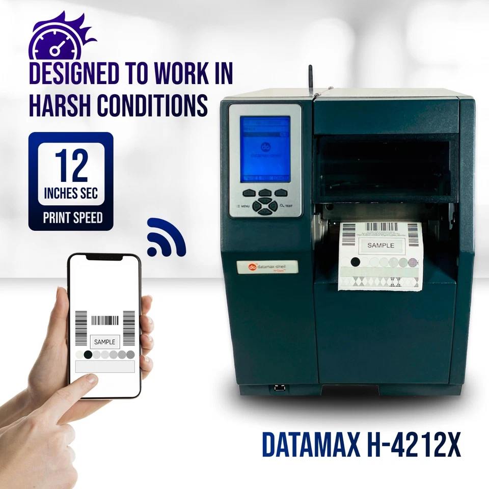 MINT CONDITION Datamax H-4212X Industrial Thermal Transfer Label Printer WiFi - Image 4 of 4