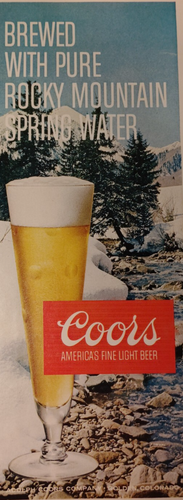 Vintage Advertisement Coors Beer Colorado Rocky Mountain Spring Water ...