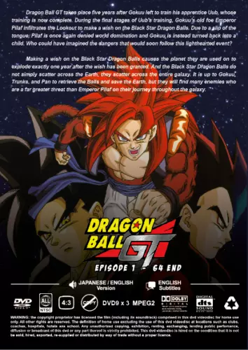 Dragonball Z (Ep 1- 291End) & Dragonball GT (Ep 1-64End) DVD with English  Dubbed