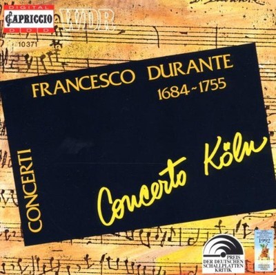 FRANCESCO DURANTE CONCERTO KOLN - Francesco Durante: Concerti 1-5, 8 - CD - RARE