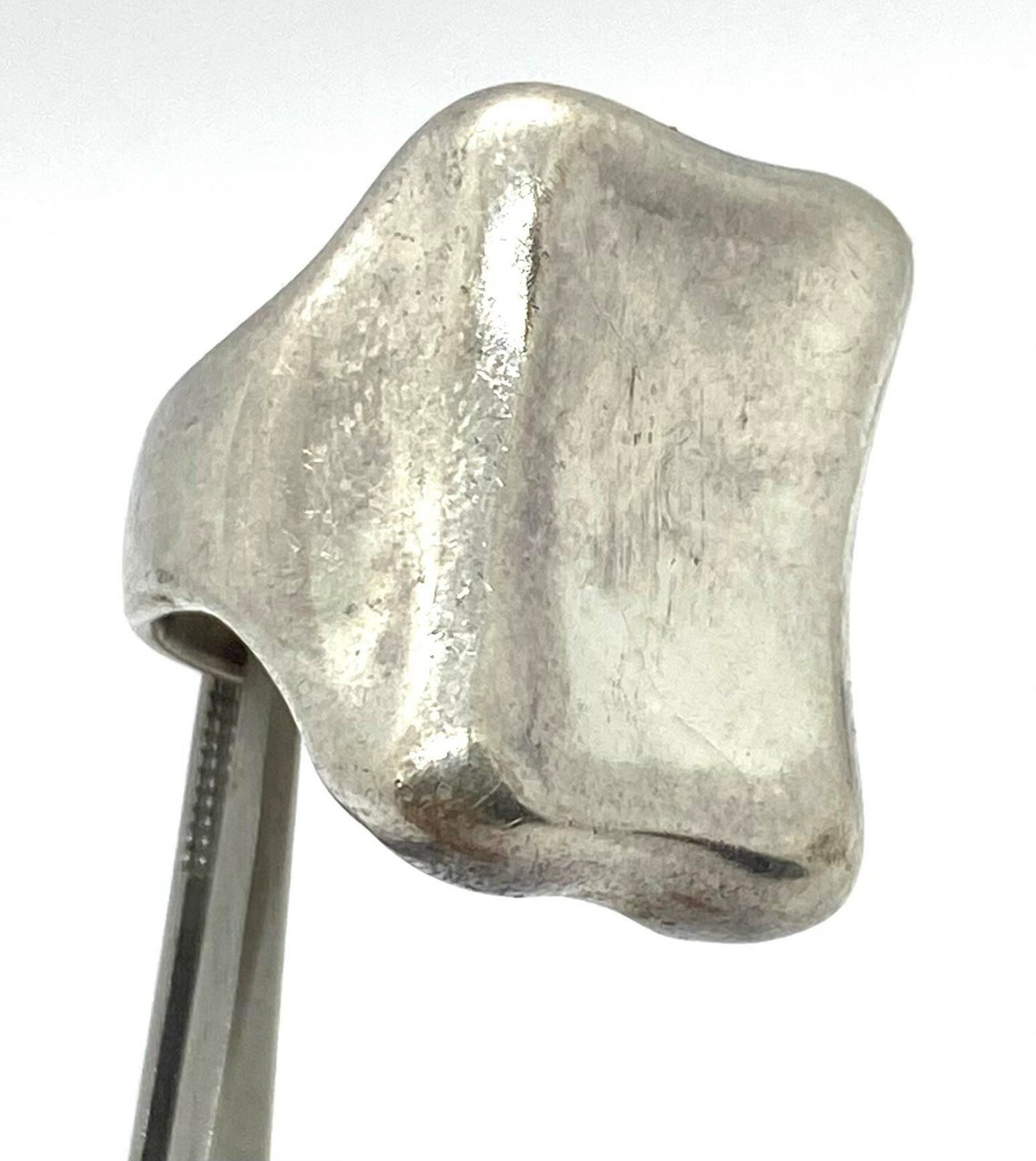 Men's Sterling Statement Silver Rectangle Shield … - image 8