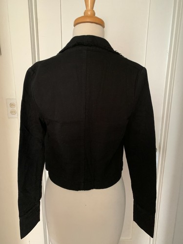 EMILIE ANDREW BLACK JEANS CROPPED JACKET SIZE XS NWT - Bild 4 von 7