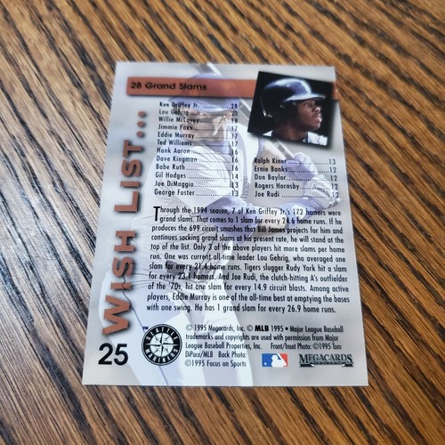 Ken Griffey Jr 1995 lista de deseos #25 28 Grand Slams - Imagen 2 de 2