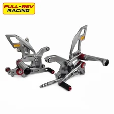 FULL-REV For KAWASAKI Z900 2017-2019 CNC Adjustable Rearset Foot Pegs Footrests