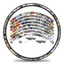 MTB Bike Fahrrad Felgen Aufkleber Set Stickerbomb Glanz 27-29 Zoll RX034