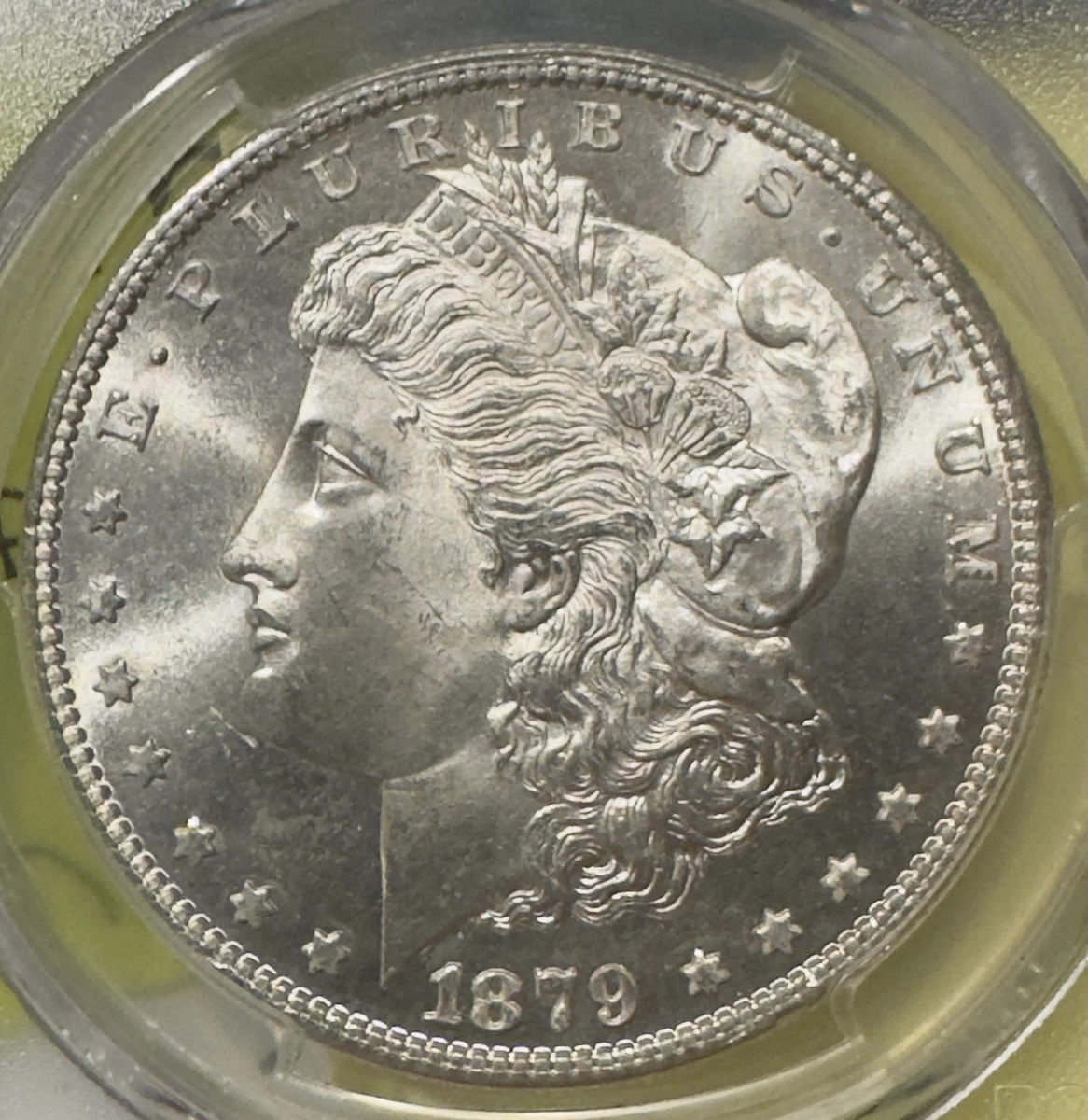 PCGS Certified MS 65 Graded 1879 Year Morgan US Dollars (1878-1921