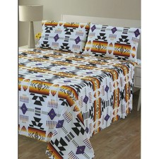 Aztec Print Bed Sheet Set Deep Pocket 4 Piece Queen King Southwestern Bedding