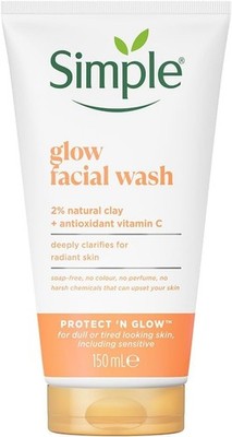 Simple Protect 'N' Glow Express Glow Clay Polish Cleanser 150 ml | Free Shipping