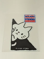 B-Side Label Sticker Neko cat black triangle corner Waterproof US SELLER