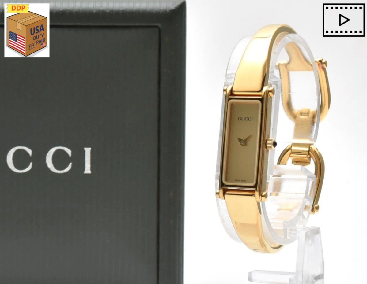 GUCCI☆1500L ゴールド✖️ブラック GUCCI（グッチ） 腕時計 1500L ステンレススチール ゴールド ブラック