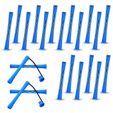 20 Pcs Blue Perm Rods Small Medium Plastic Curling Rollers 0.35 Inch