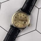 #51 Rolex 36mm Vintage Datejust Men's YG Steel Jubilee Gold Dial Watch 1601
