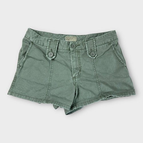 American Eagle Womens Size 2 Low Rise Utility Shorts Green Vintage Y2K 2000’s AE