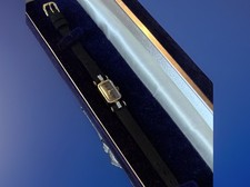 Croton Ladies Quartz Goldtone Watch With Leather Band