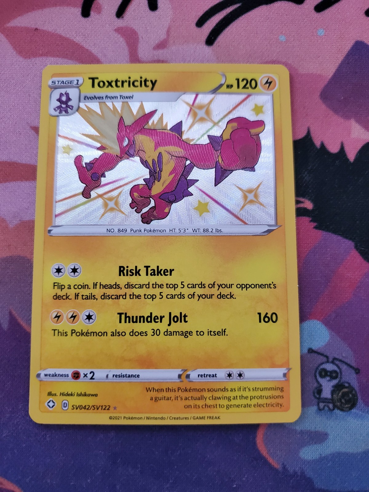 Toxtricity SV042/SV122 Pokemon Shining Fates: Shiny Vault Holo