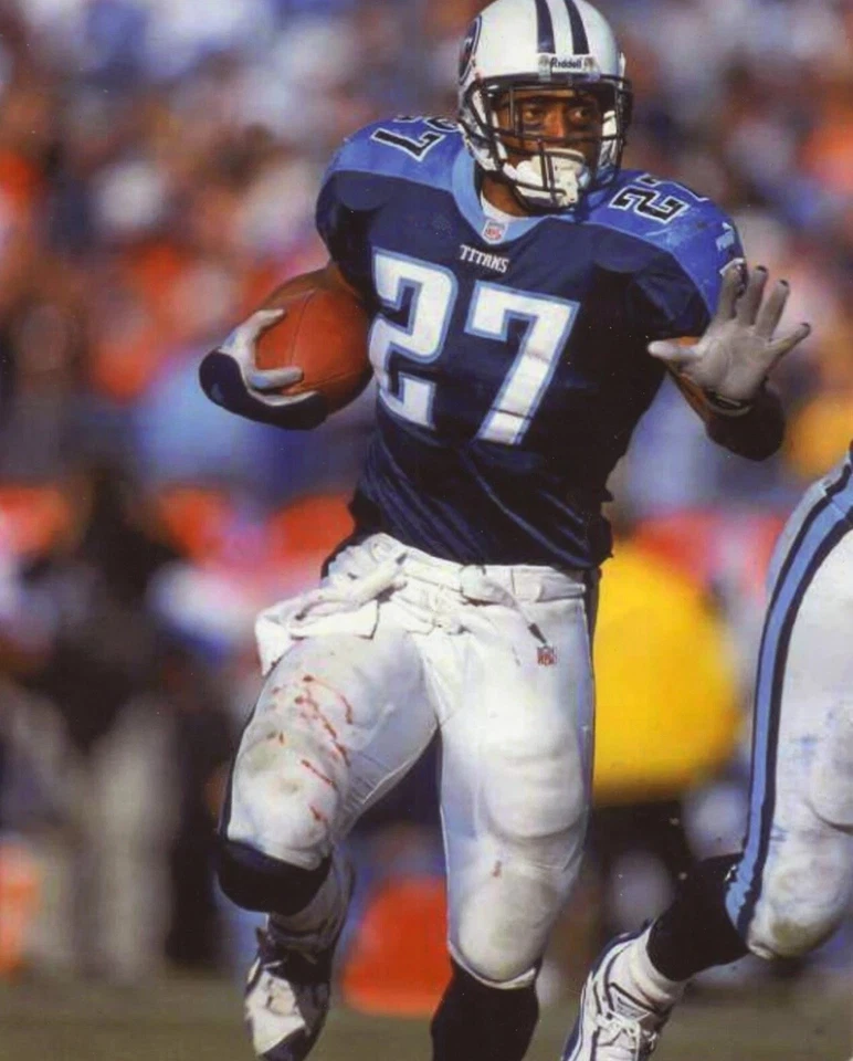 Camiseta deportiva vintage Reebok NFL Tennessee Titans Eddie George #27 talla juvenil grande Foto 2 de 4