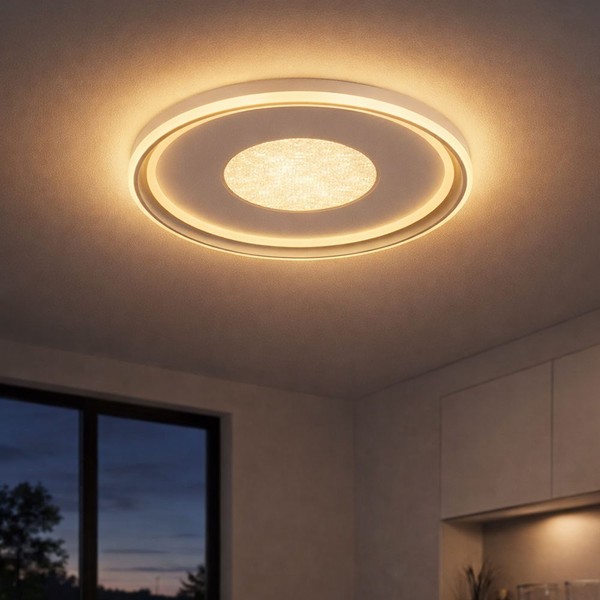 Deckenlampe Deckenleuchte Esszimmerlampe Cct Fernbedienung Dimmer 3D Effekt Led-image