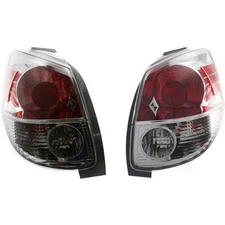 Halogen Tail Light Set For 2005-2008 Toyota Matrix Clear/Red Lens w/ Bulbs 2Pcs