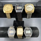 Timex Lot Of 6 Mens Vintage Wrist Watches Mechanical Quartz Analog Indiglo +