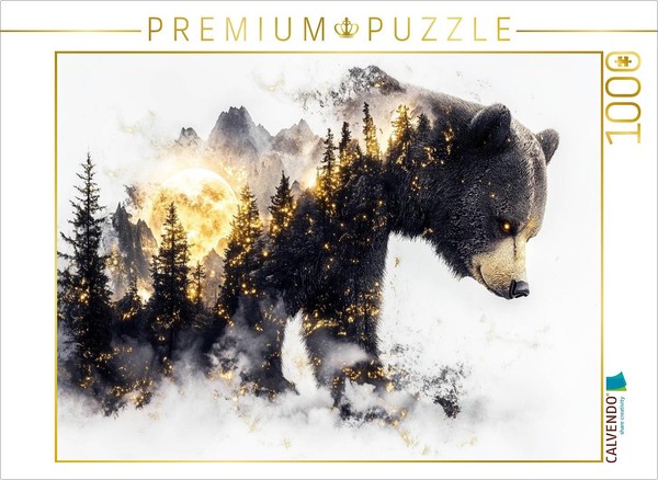 Calvendo Puzzle Bear | 1000 Pieces, Finished Size 25.2 × 18.9 In (64 × 48 Cm) |-image