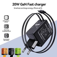 GaN Compatible With 120W Fast Charger Retractable Type-C xiaomi huawei IPHONE