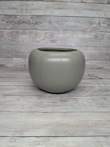 Vintage McCoy Floraline 404 Pottery Planter Vase Matte Sage Green 