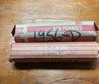 2 Rolls Of Circulated 1956D Wheat Cent Pennies 100 Coins Total Ungraded