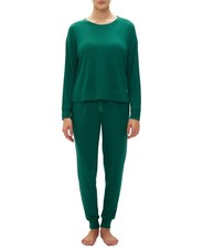 Gap GapBody Women's 2-Pc Packaged Long-Sleeve Jogger Pajamas Set, Alpine Green,L