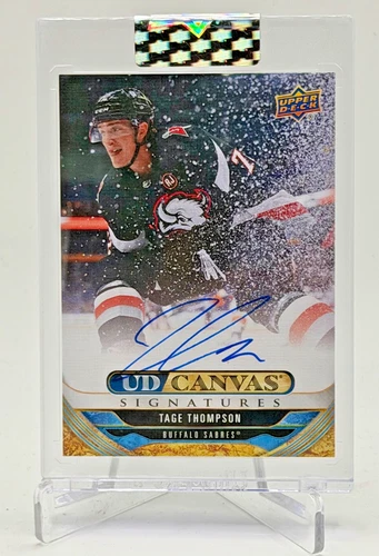2024/25 Upper Deck Clear Cut Tage Thompson UD Canvas Auto #CS TT Sabres USA SSP