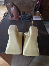 Vintage Ceramic Autumn Gold Towel Bar Brackets NOS USA
