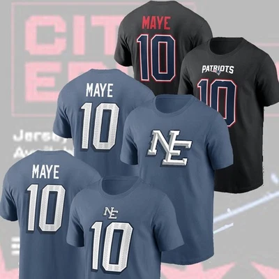 GILDAN 🔥NEW NEW! Drake Maye #10 New England Team 2025 Rivalries Collection Full Size